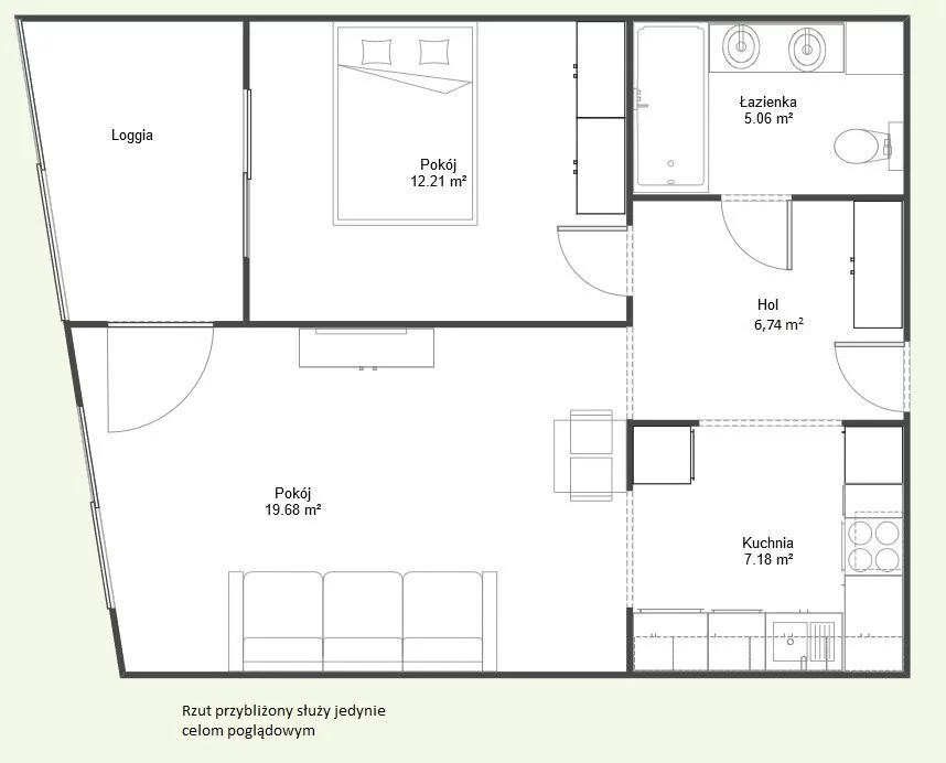 2 pokoje, mieszkanie 50,30 m², piętro 2, oferta nr , 114/14727/OMW, Warszawa, Wilanów, Wilanów, Adama Branickiego