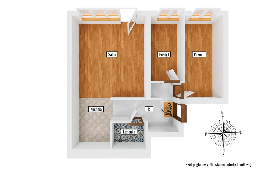 3 pokoje, mieszkanie 47,75 m², piętro 2, oferta nr , 1304/14727/OMS, Nowy Dwór Mazowiecki, Bohaterów Modlina