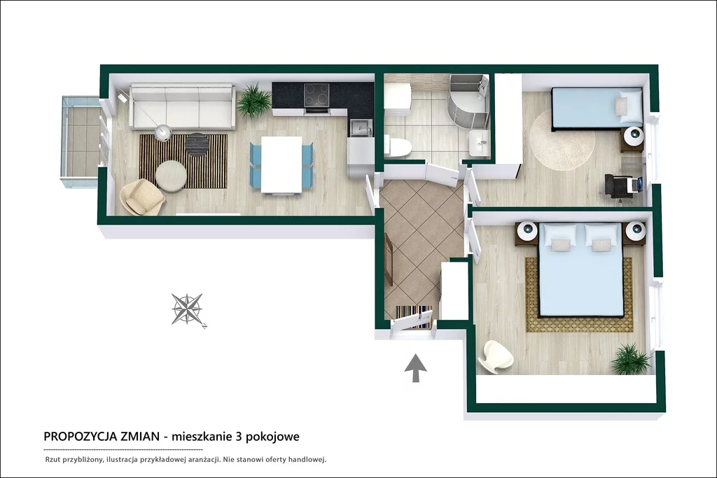 3 pokoje, mieszkanie 47,20 m², piętro 1, oferta nr , 1305/14727/OMS, Warszawa, Praga Północ, Praga Północ, Józefa Szanajcy