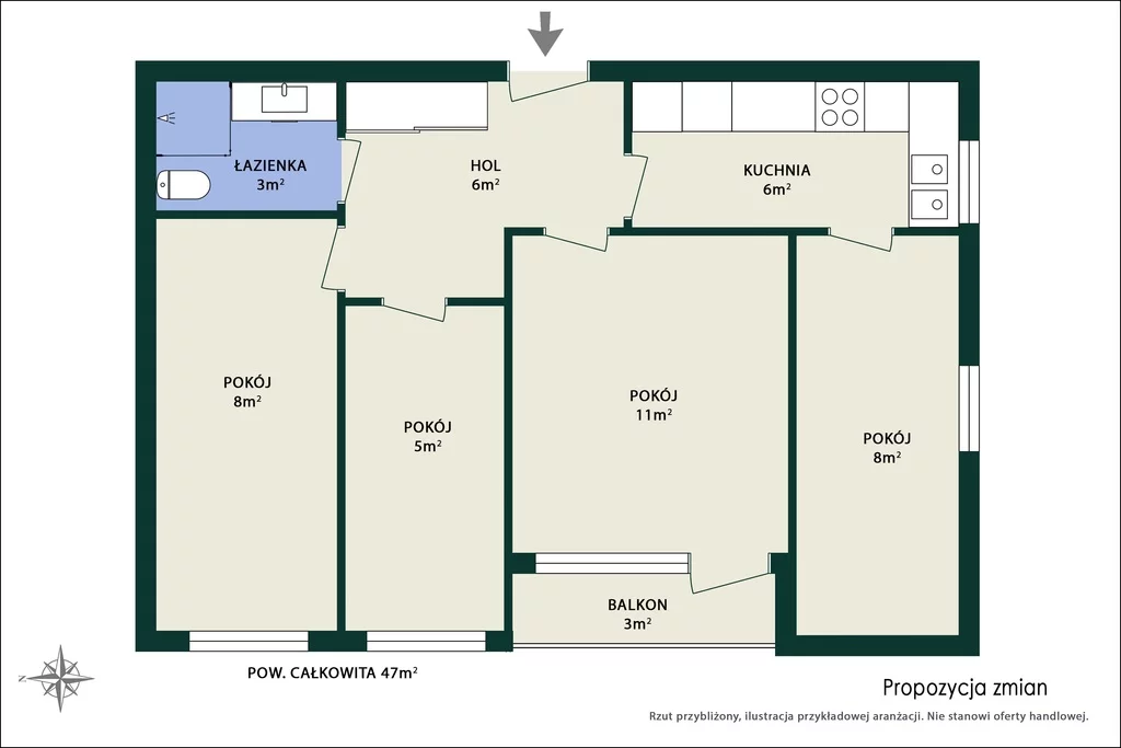 3 pokoje, mieszkanie 47,00 m², piętro 9, oferta nr , 1131/14727/OMS, Warszawa, Targówek, Targówek, Rembielińska