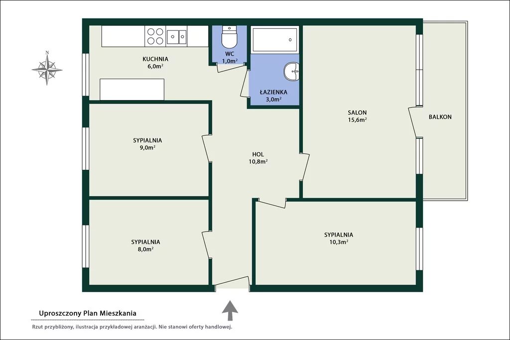 4 pokoje, mieszkanie 63,50 m², piętro 1, oferta nr , 1278/14727/OMS, Nowy Dwór Mazowiecki, 29 Listopada