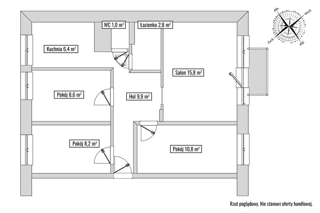 4 pokoje, apartament 63,50 m², piętro 4, oferta nr , 1186/14727/OMS, Legionowo, Aleja 3 Maja