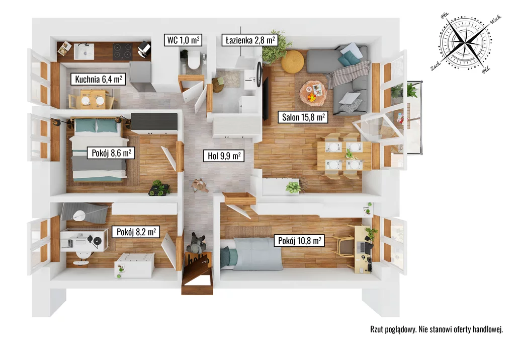 4 pokoje, apartament 63,50 m², piętro 4, oferta nr , 1186/14727/OMS, Legionowo, Aleja 3 Maja