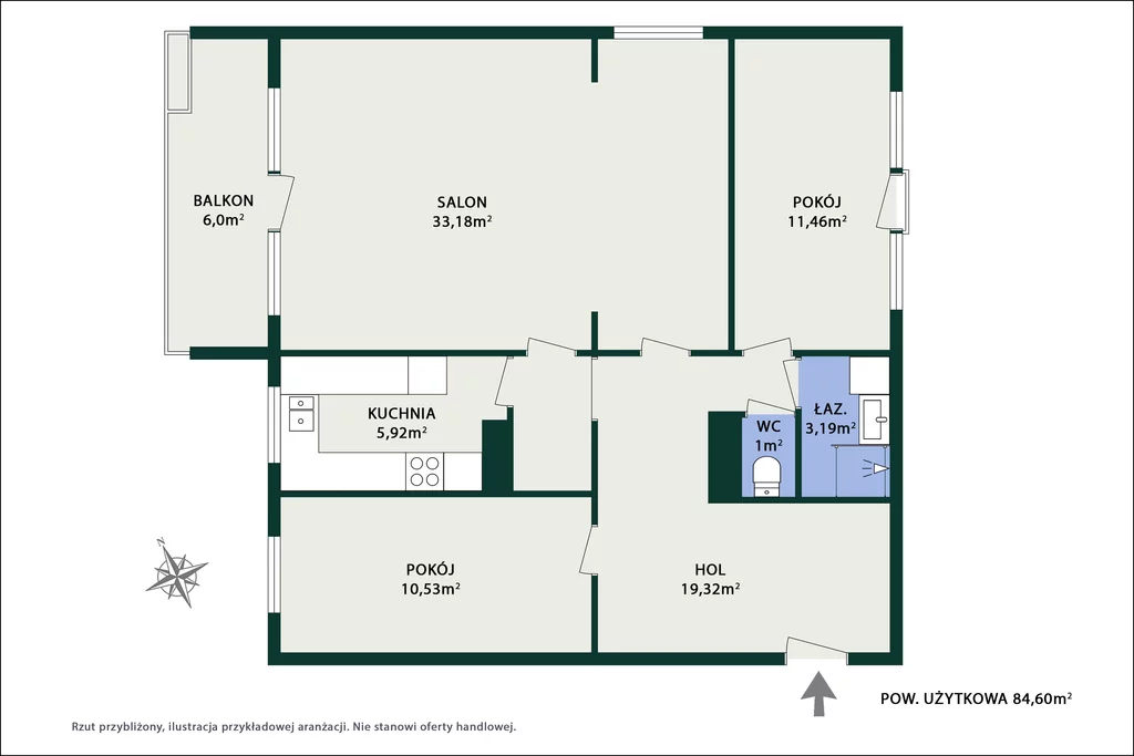 4 pokoje, apartament 87,40 m², piętro 5, oferta nr , 1242/14727/OMS, Warszawa, Praga Południe, Praga Południe, Janusza Meissnera