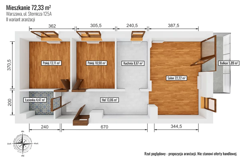 4 pokoje, apartament 72,51 m², piętro 1, oferta nr , 1273/14727/OMS, Warszawa, Bemowo, Bemowo, Sternicza