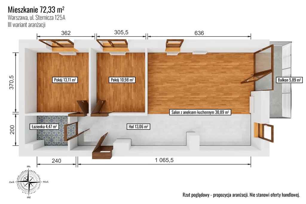 4 pokoje, apartament 72,51 m², piętro 1, oferta nr , 1273/14727/OMS, Warszawa, Bemowo, Bemowo, Sternicza
