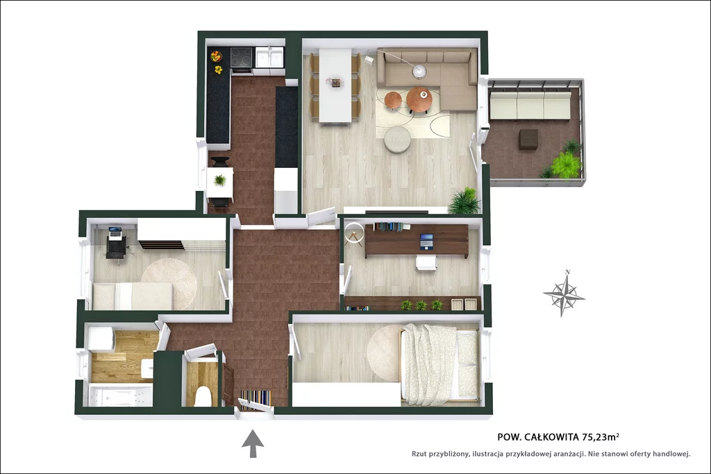 4 pokoje, apartament 75,23 m², piętro 3, oferta nr , 1161/14727/OMS, Nowy Dwór Mazowiecki, Wojska Polskiego