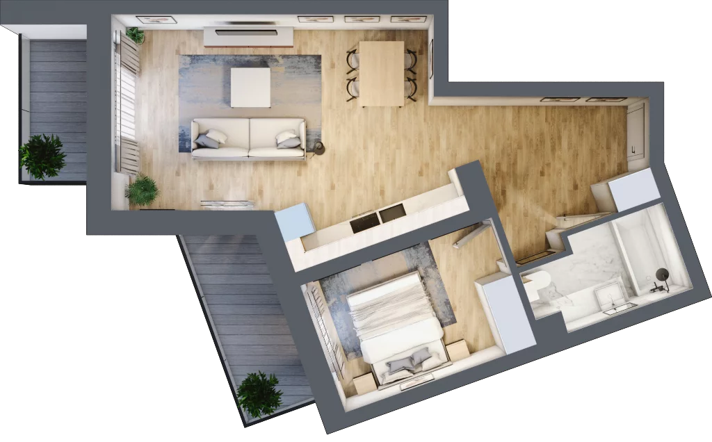 2 pokoje, mieszkanie 49,43 m², piętro 4, oferta nr M76, Srebrzyńska Park IV, Łódź, Polesie, ul. Srebrzyńska 107