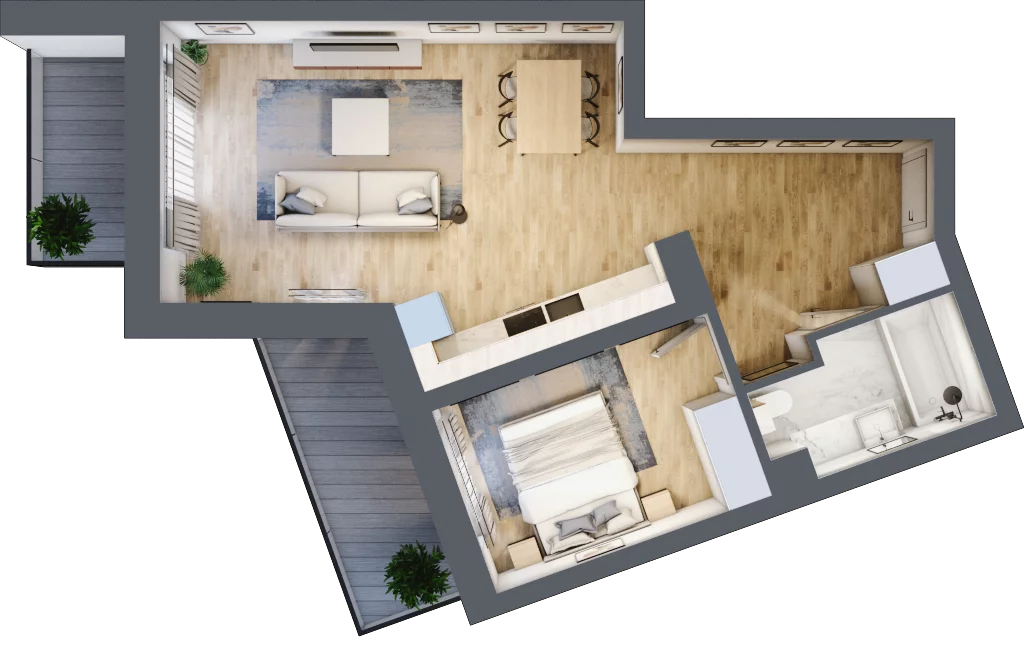 2 pokoje, mieszkanie 49,43 m², piętro 5, oferta nr M95, Srebrzyńska Park IV, Łódź, Polesie, ul. Srebrzyńska 107