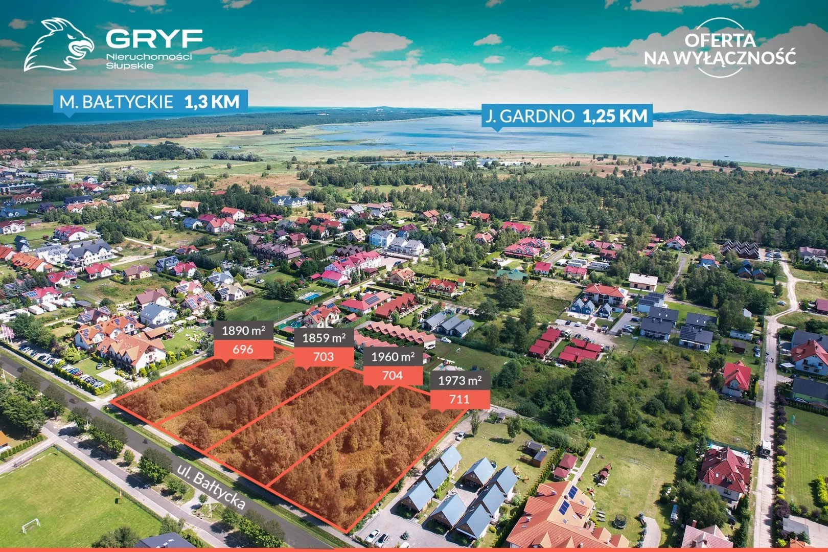 Działka 1 859,00 m², oferta nr , GRS-GS-2632, Ustka, Bałtycka