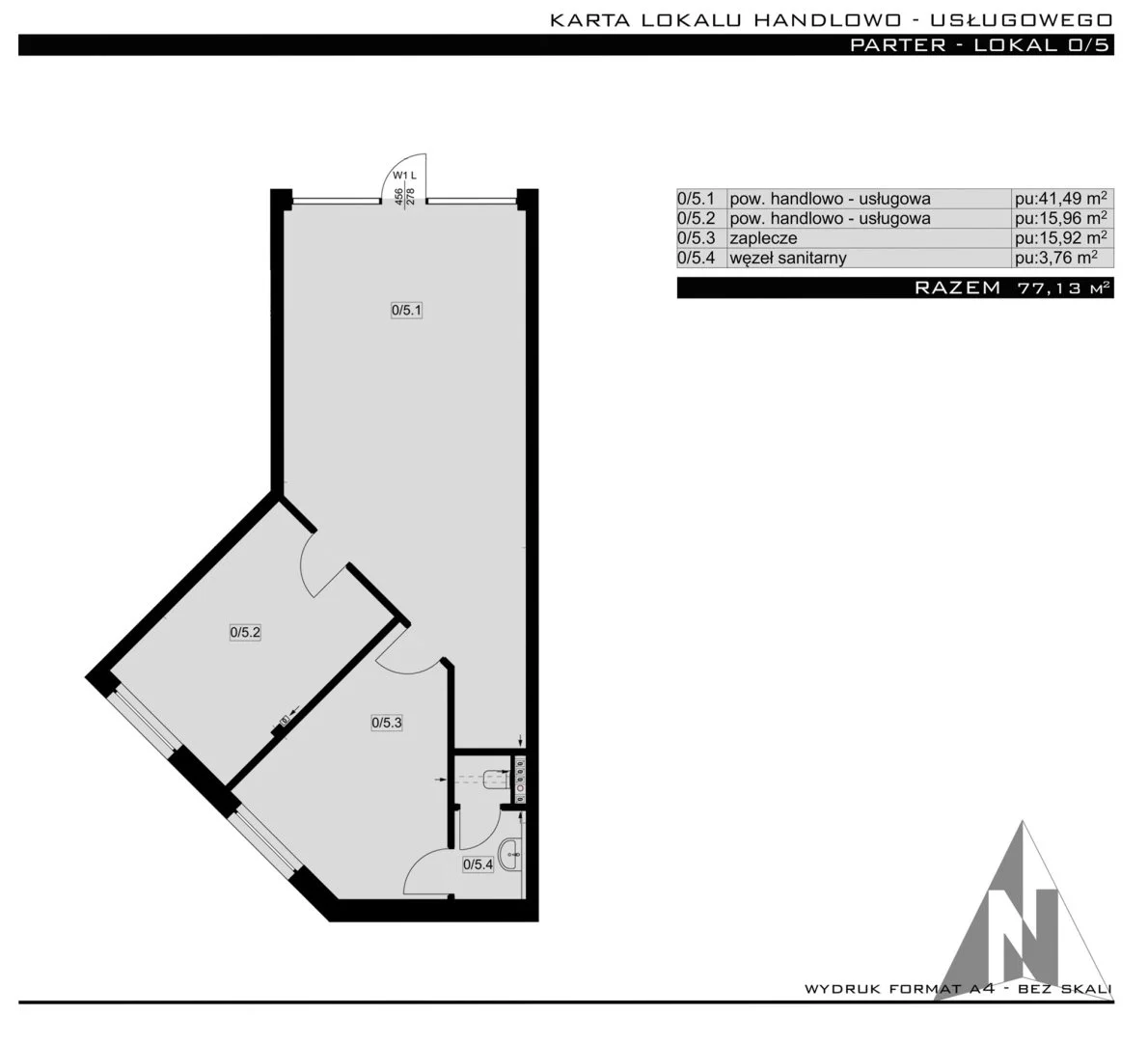 Lokal użytkowy 77,13 m², oferta nr , GRS-LS-2574, Słupsk, Marii Zaborowskiej