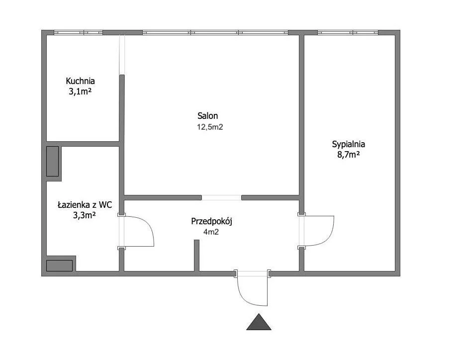 2 pokoje, mieszkanie 31,50 m², piętro 3, oferta nr , GRS-MS-2952, Słupsk, Górna