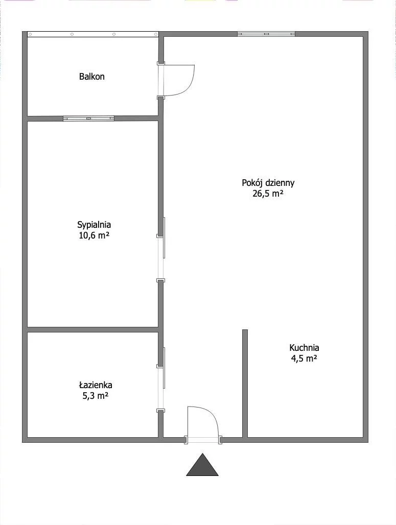 2 pokoje, mieszkanie 46,90 m², piętro 3, oferta nr , GRS-MS-2920, Ustka, Na Wydmie