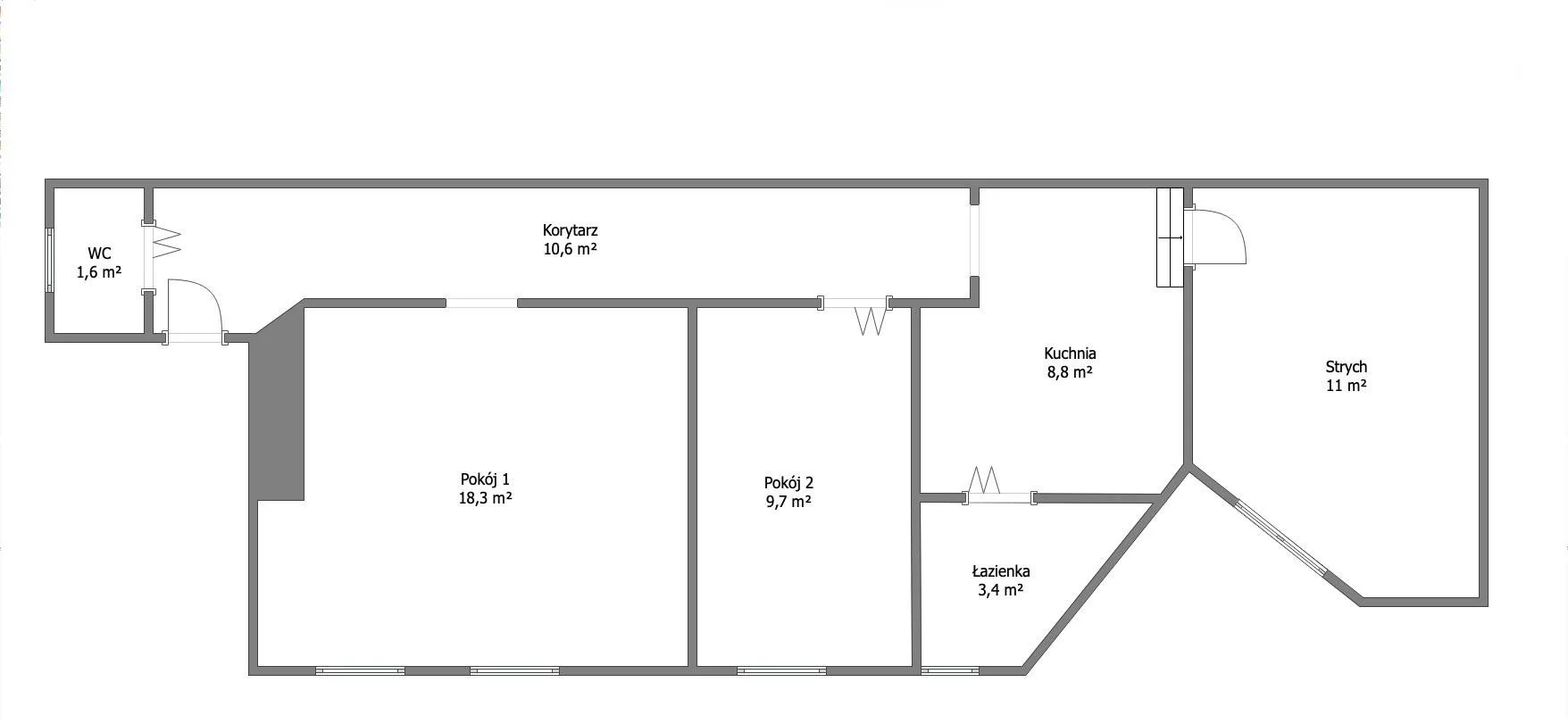 2 pokoje, mieszkanie 63,40 m², piętro 3, oferta nr , GRS-MS-2872, Słupsk, Szarych Szeregów