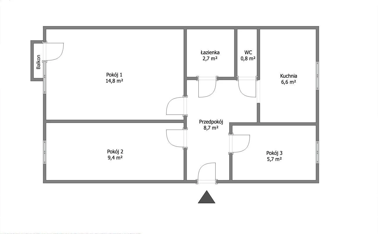 3 pokoje, mieszkanie 48,70 m², piętro 1, oferta nr , GRS-MS-2904, Słupsk, Dunikowskiego