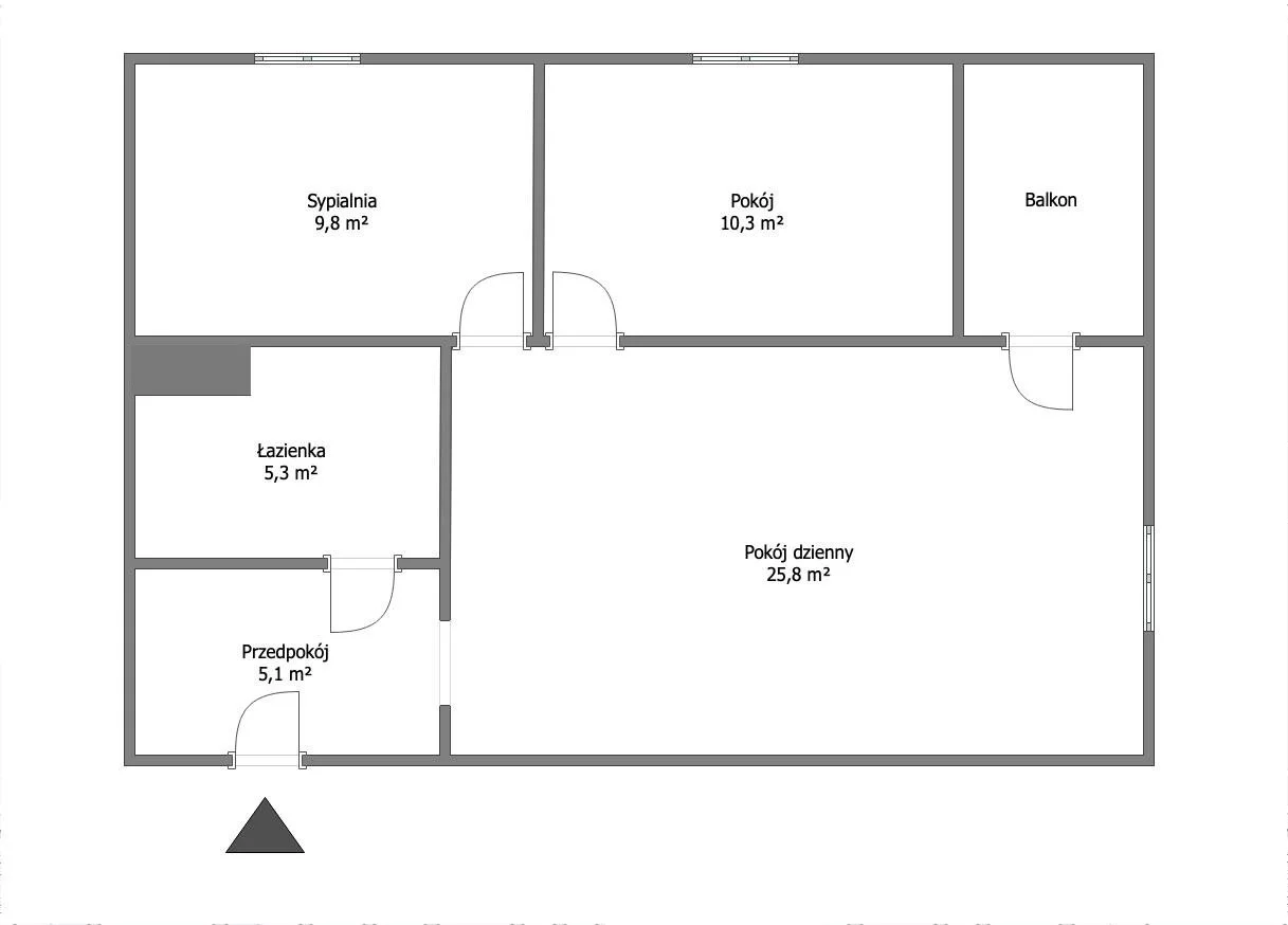 3 pokoje, mieszkanie 56,03 m², piętro 1, oferta nr , GRS-MS-2882, Ustka, Na Wydmie