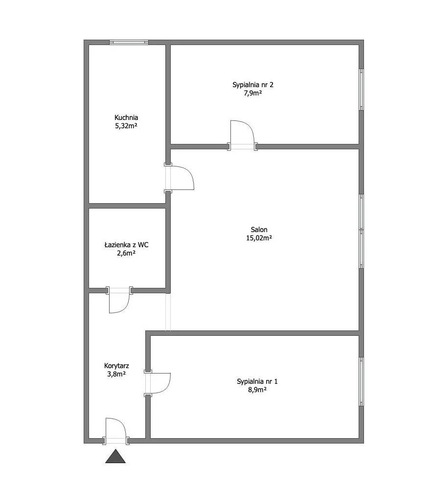 3 pokoje, mieszkanie 43,54 m², piętro 1, oferta nr , GRS-MS-2642, Słupsk