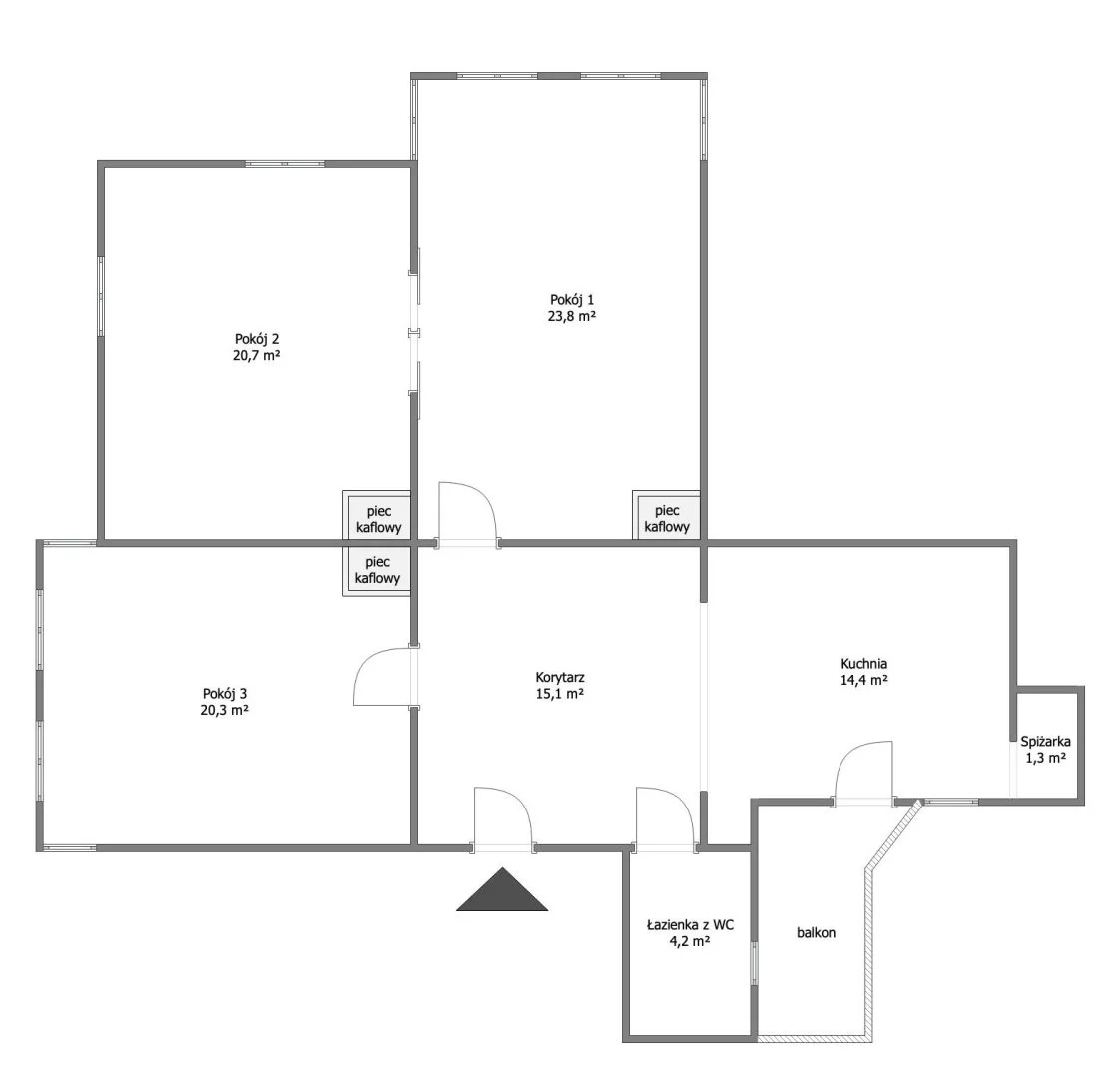 3 pokoje, mieszkanie 99,80 m², piętro 1, oferta nr , GRS-MS-2856, Słupsk, Solskiego