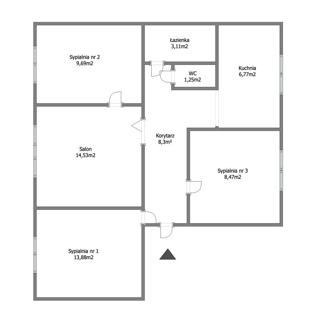 4 pokoje, mieszkanie 66,00 m², piętro 2, oferta nr , GRS-MS-2975, Damnica