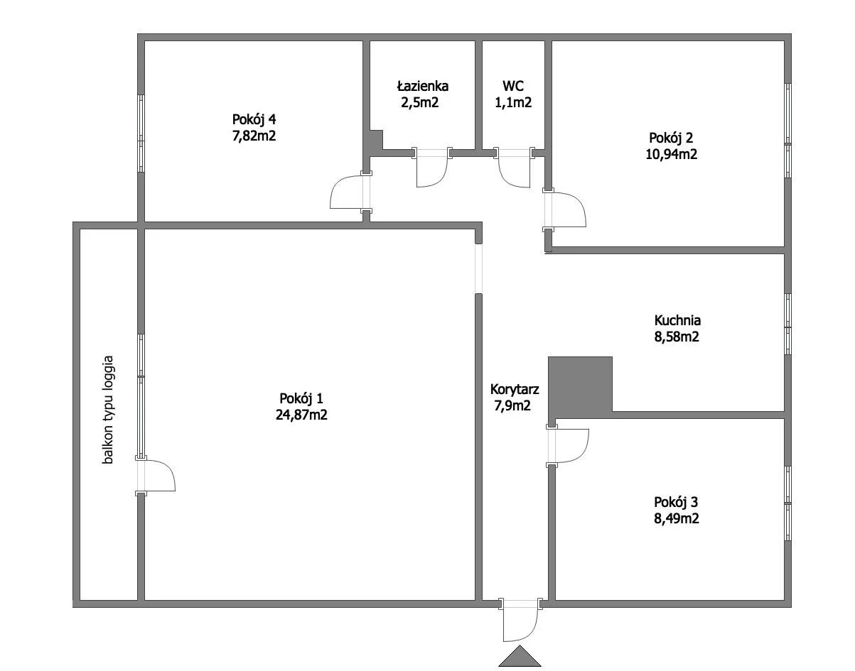 4 pokoje, mieszkanie 72,20 m², piętro 3, oferta nr , GRS-MS-2075, Słupsk, Frąckowskiego