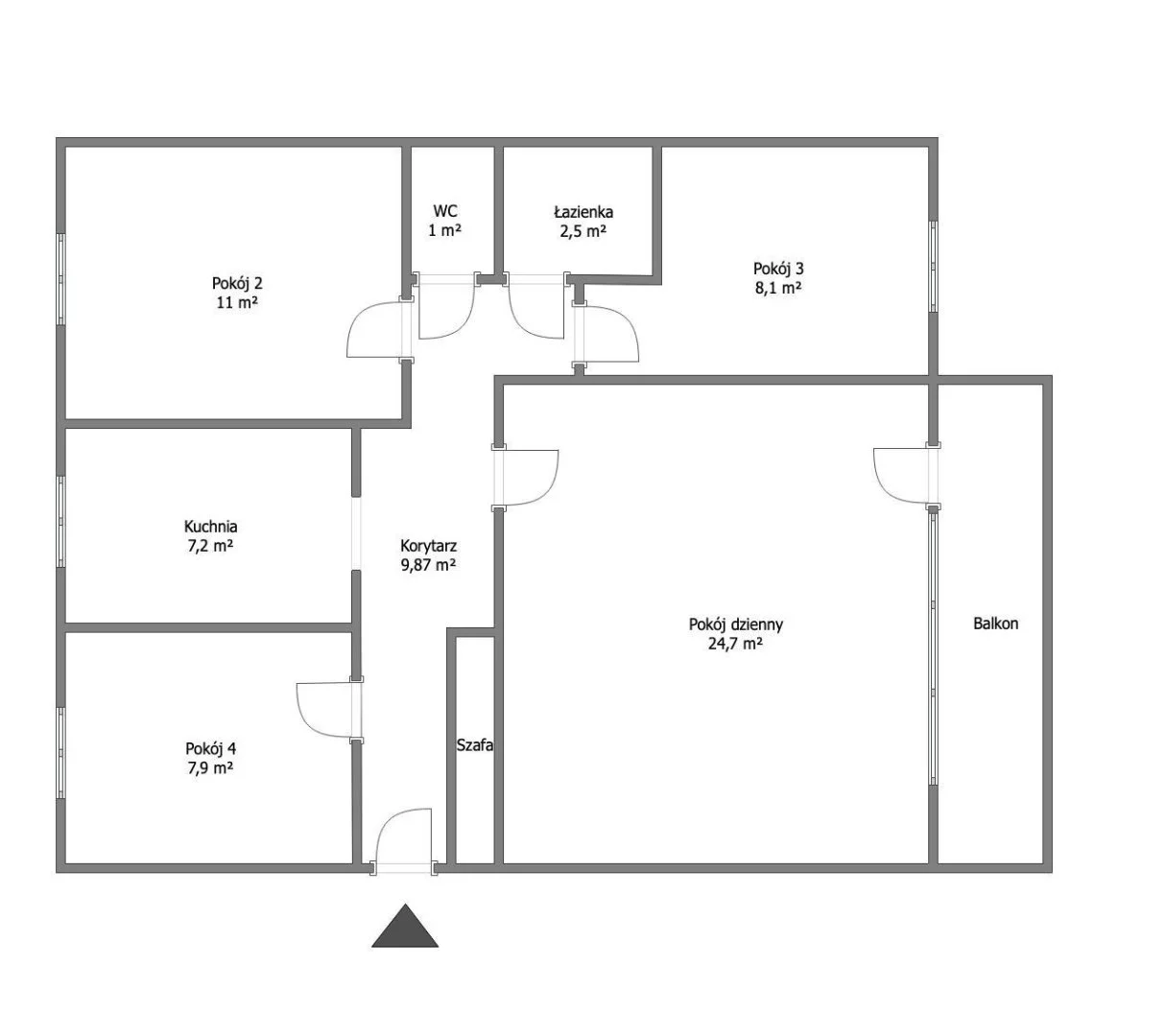 4 pokoje, mieszkanie 72,27 m², piętro 4, oferta nr , GRS-MS-2740, Ustka, Grunwaldzka
