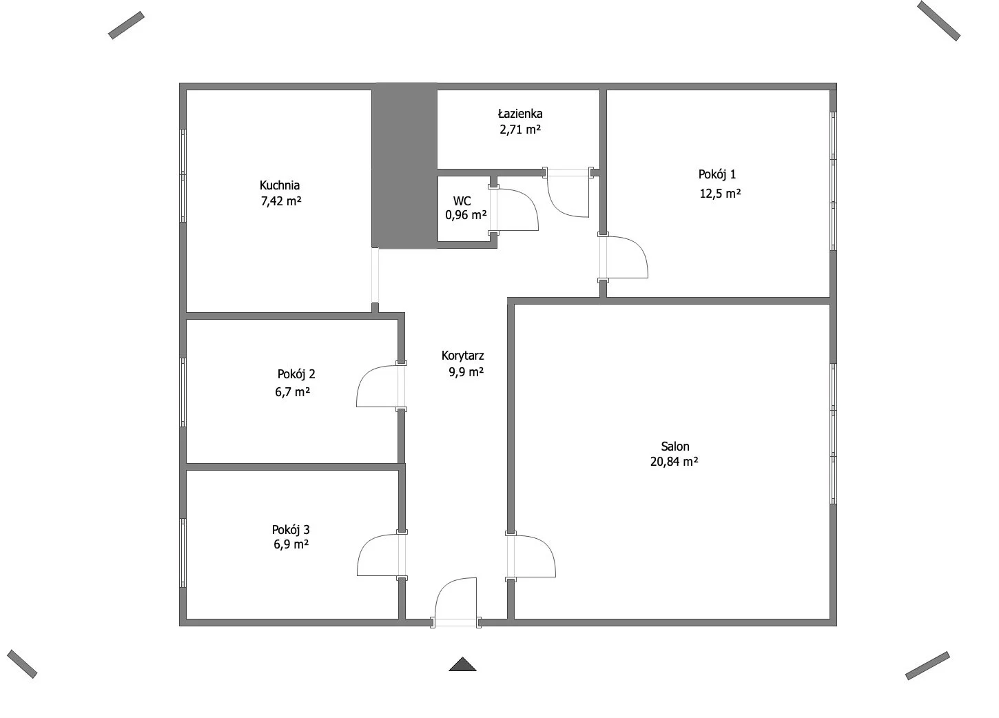 4 pokoje, mieszkanie 69,96 m², piętro 3, oferta nr , GRS-MS-2942, Główczyce, Na Wzgórzu