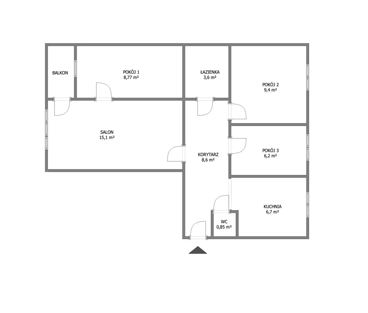 4 pokoje, mieszkanie 59,22 m², piętro 2, oferta nr , GRS-MS-2966, Słupsk, Nowobramska