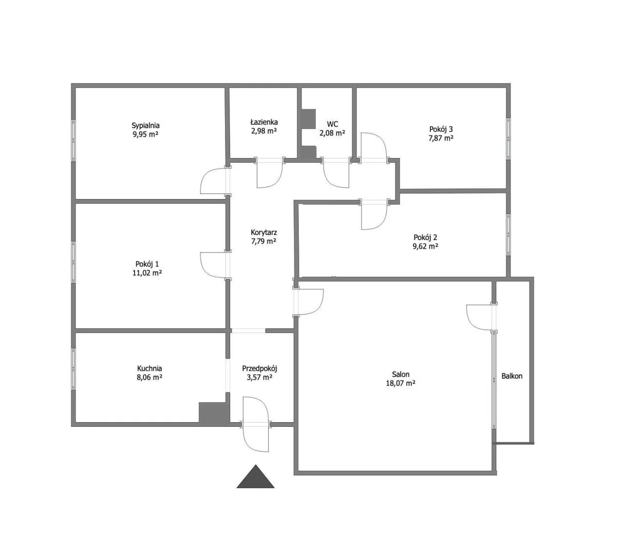 5 pokoi, mieszkanie 81,00 m², piętro 3, oferta nr , GRS-MS-2830, Słupsk, Bitwy Warszawskiej