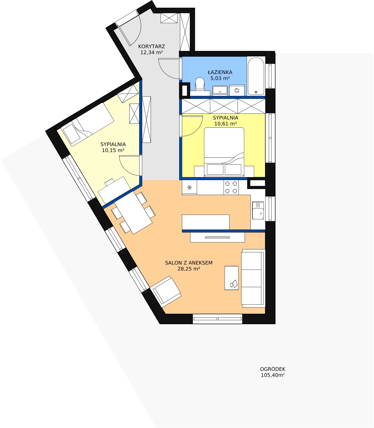 3 pokoje, mieszkanie 70,14 m², parter, oferta nr D-C-11, Pruszcz Park, Pruszcz Gdański, ul. Arctowskiego 