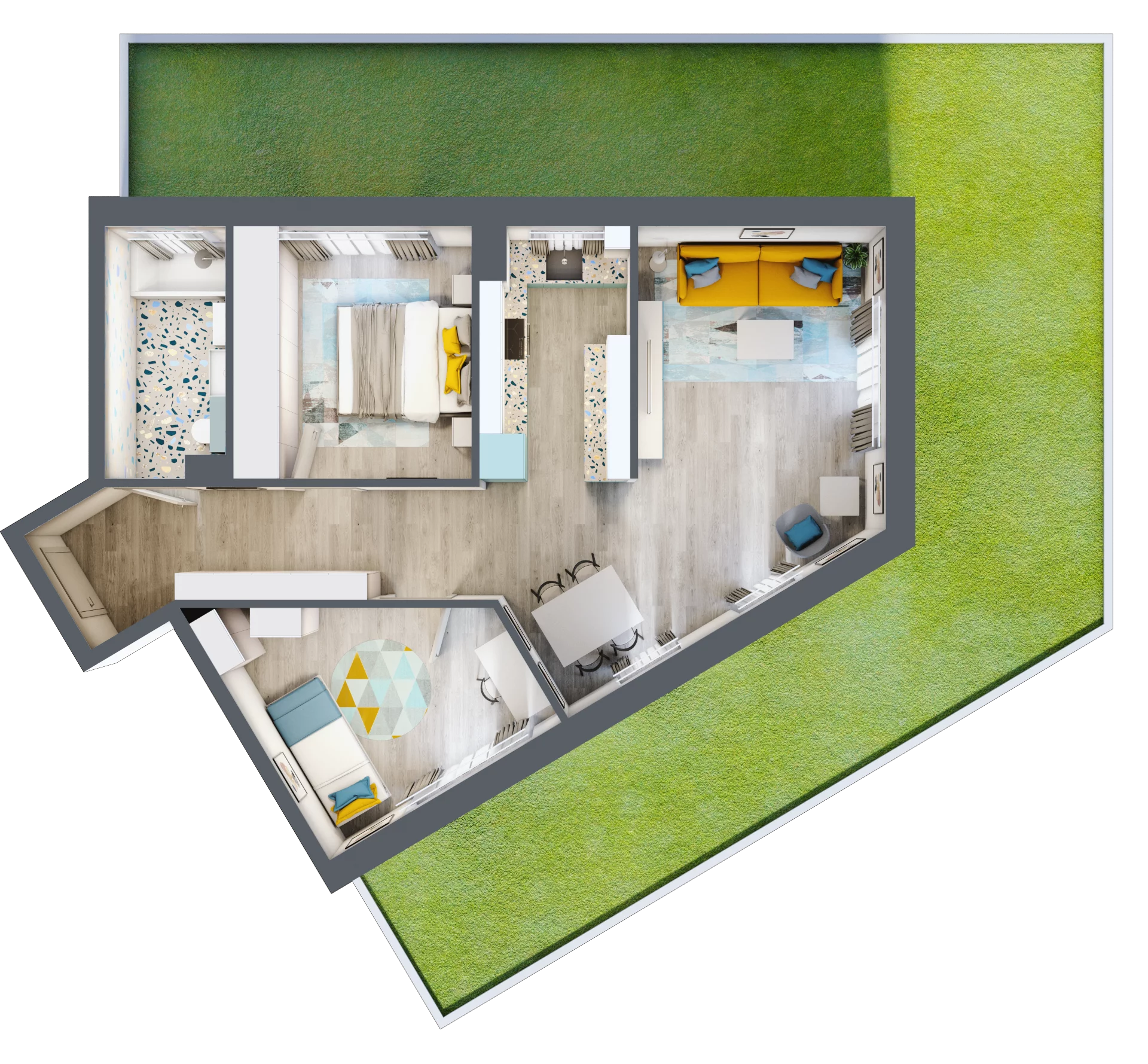 3 pokoje, mieszkanie 66,69 m², parter, oferta nr F.A.5, Pruszcz Park - bud. F , Pruszcz Gdański, ul. Arctowskiego 