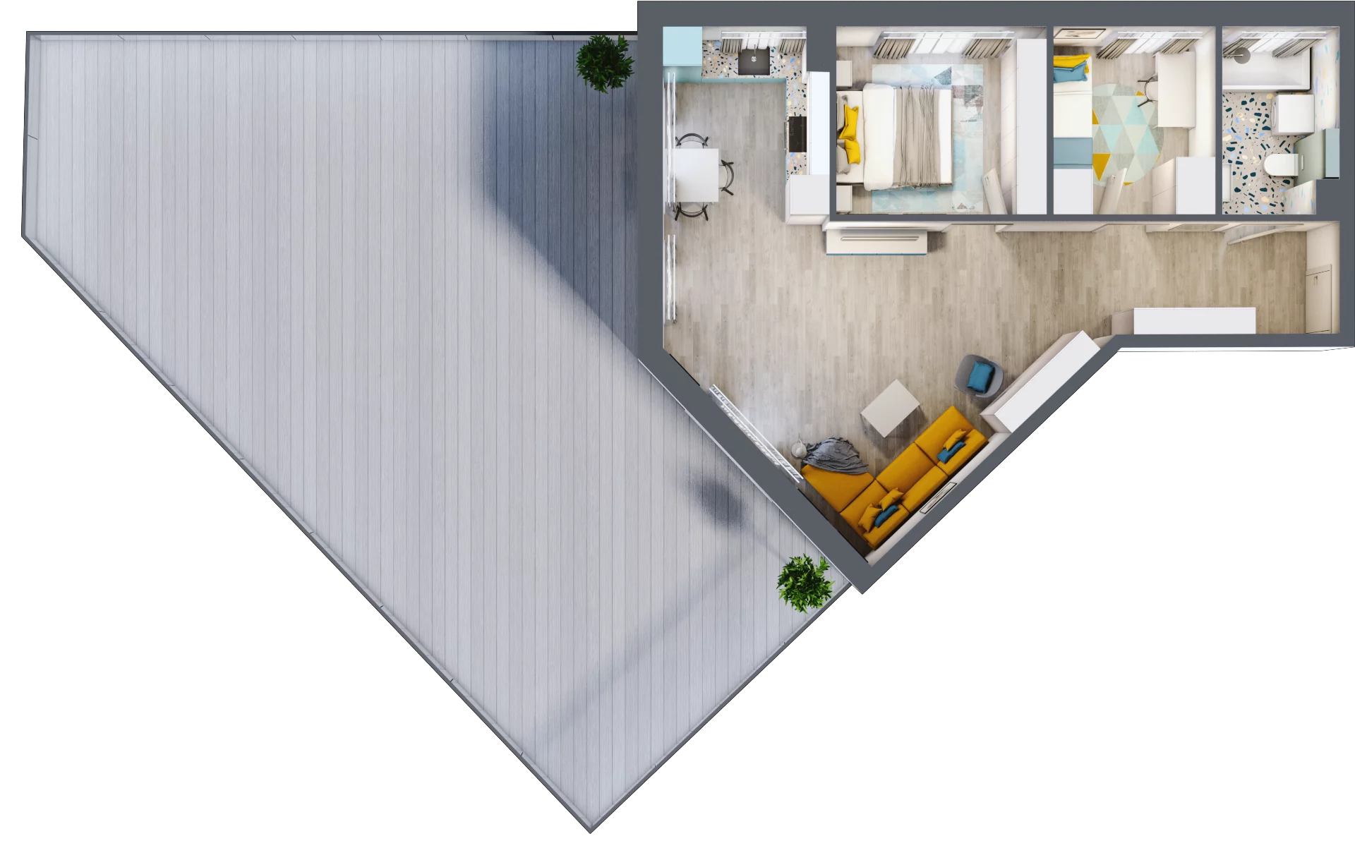 3 pokoje, mieszkanie 62,22 m², piętro 1, oferta nr F.A.21, Pruszcz Park - bud. F , Pruszcz Gdański, ul. Arctowskiego 