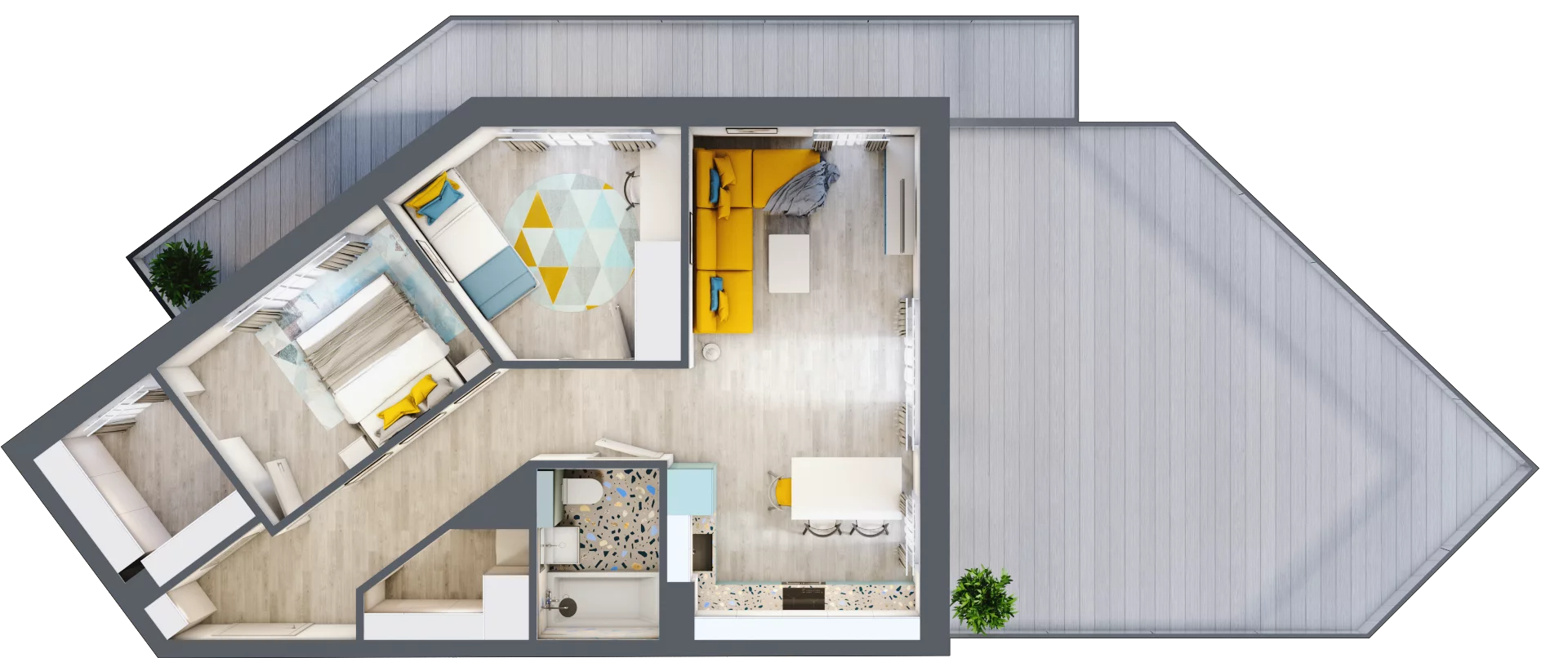 3 pokoje, mieszkanie 63,63 m², piętro 1, oferta nr F.B.8, Pruszcz Park - bud. F , Pruszcz Gdański, ul. Arctowskiego 