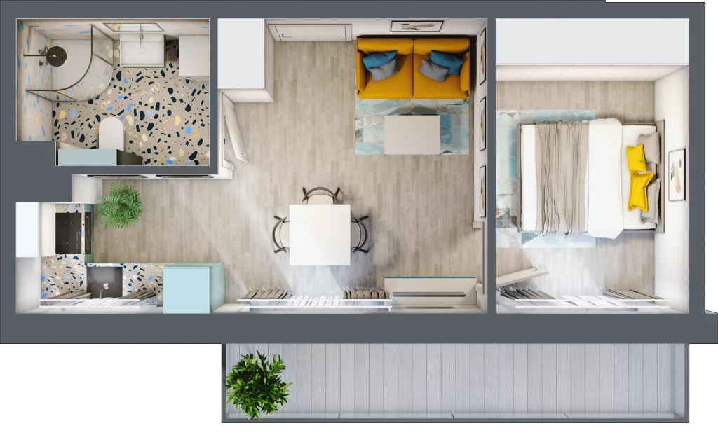 2 pokoje, mieszkanie 31,72 m², piętro 2, oferta nr F.A.28, Pruszcz Park - bud. F , Pruszcz Gdański, ul. Arctowskiego 