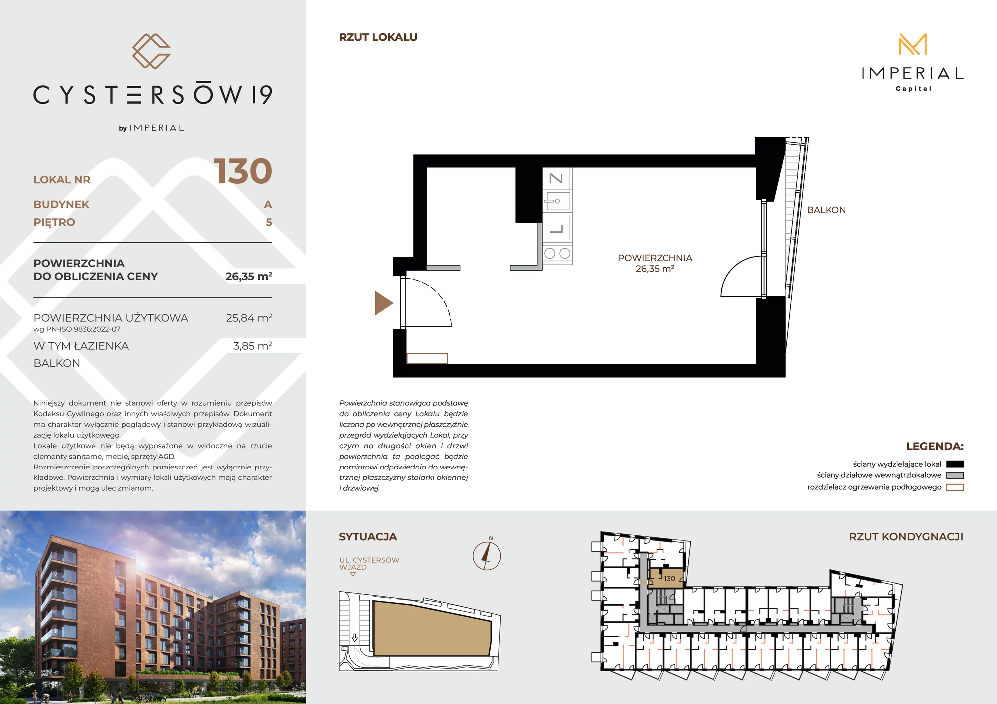 Lokal inwestycyjny 26,35 m², piętro 5, oferta nr 130, Cystersów 19, Kraków, Grzegórzki, ul. Cystersów 19