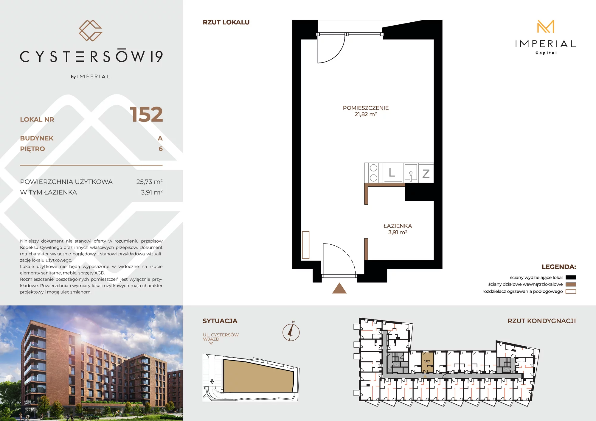 Lokal inwestycyjny 26,26 m², piętro 6, oferta nr 152, Cystersów 19, Kraków, Grzegórzki, ul. Cystersów 19