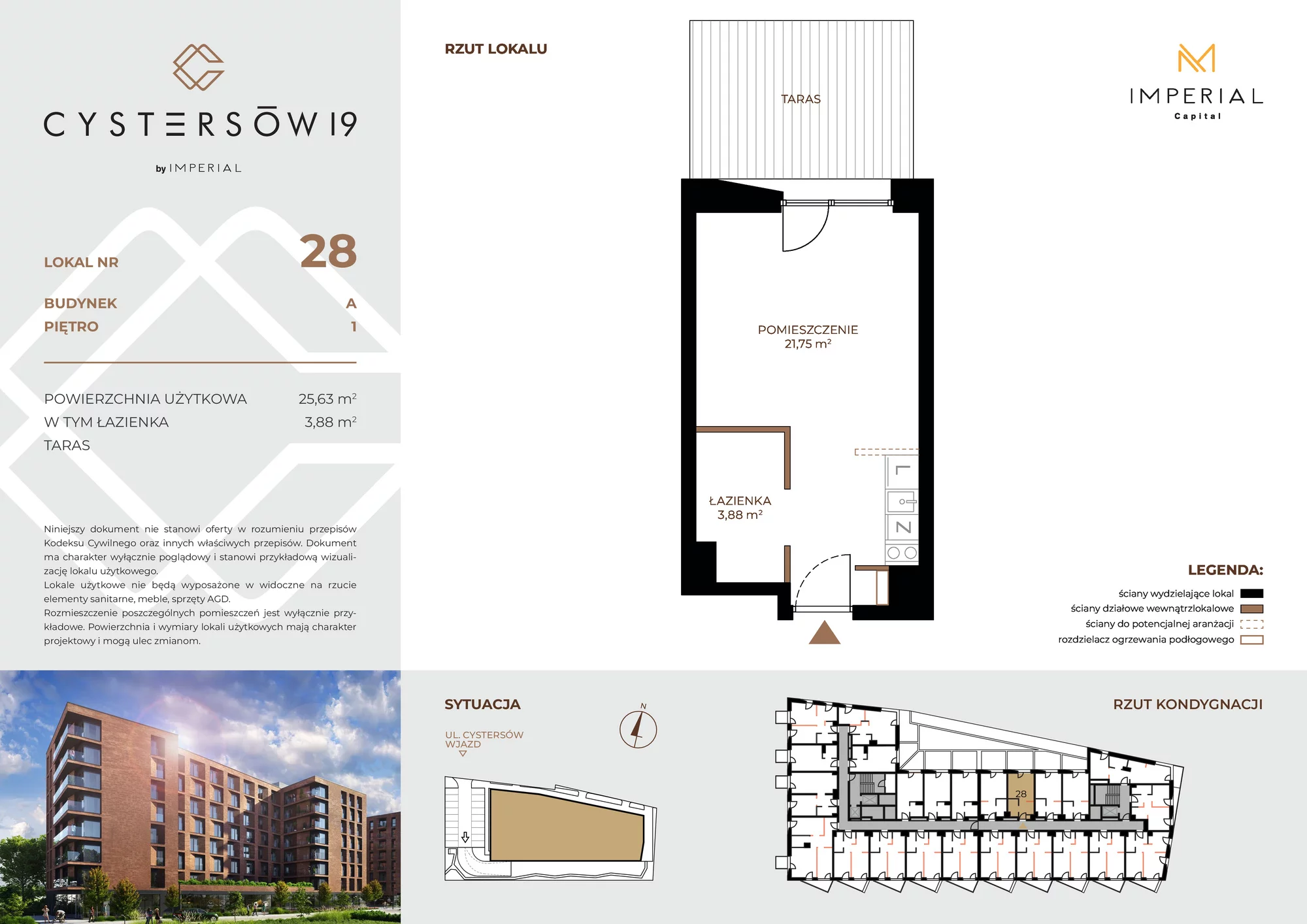 Lokal inwestycyjny 26,34 m², piętro 1, oferta nr 28, Cystersów 19, Kraków, Grzegórzki, ul. Cystersów 19