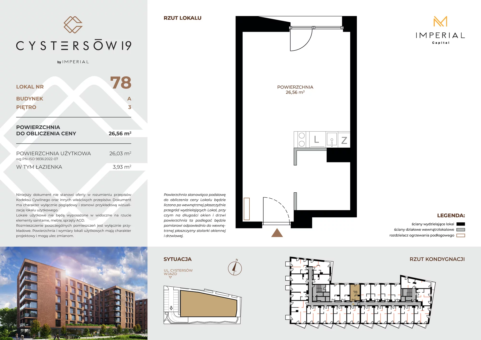 Lokal inwestycyjny 26,56 m², piętro 3, oferta nr 78, Cystersów 19, Kraków, Grzegórzki, ul. Cystersów 19