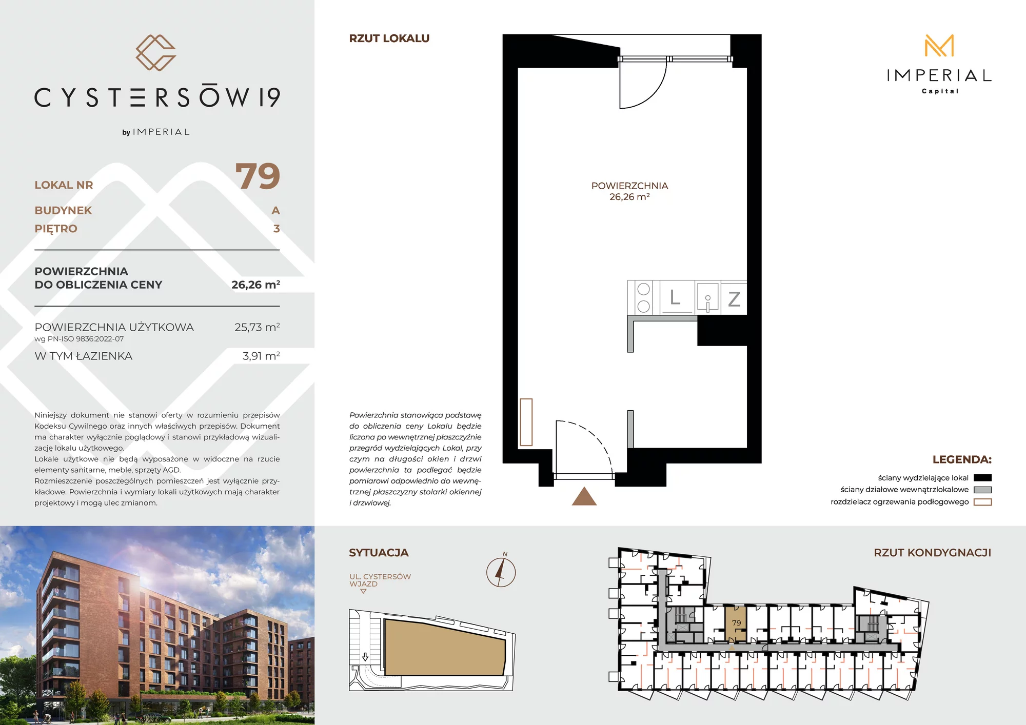 Lokal inwestycyjny 26,26 m², piętro 3, oferta nr 79, Cystersów 19, Kraków, Grzegórzki, ul. Cystersów 19