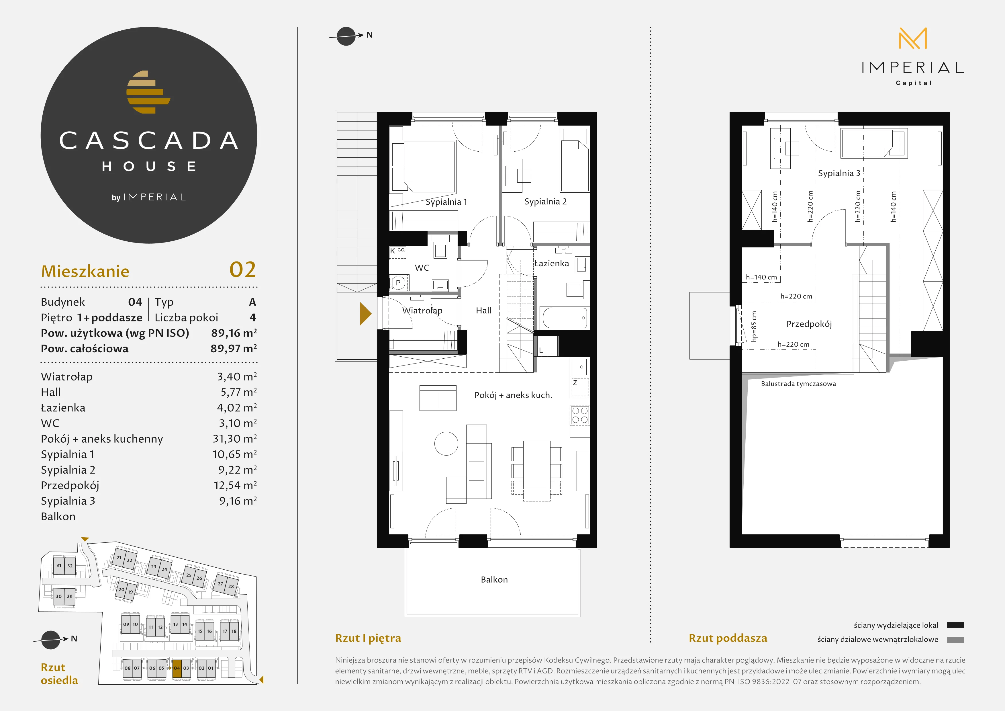 4 pokoje, mieszkanie 89,16 m², piętro 1, oferta nr 4_2, Cascada House, Rząska, ul. Piaski / Łąkowa