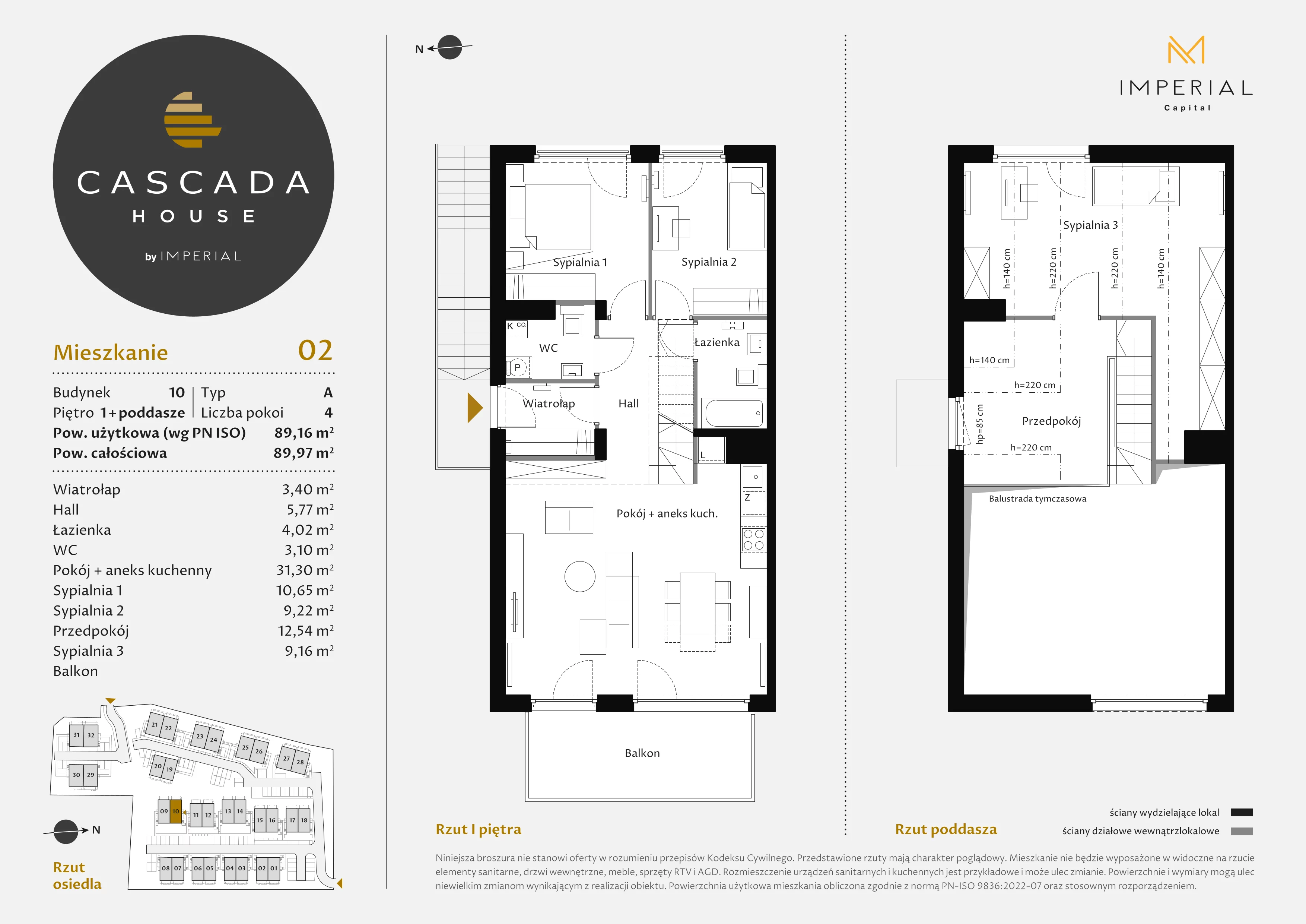 4 pokoje, mieszkanie 89,16 m², piętro 1, oferta nr 10_2, Cascada House, Rząska, ul. Piaski / Łąkowa