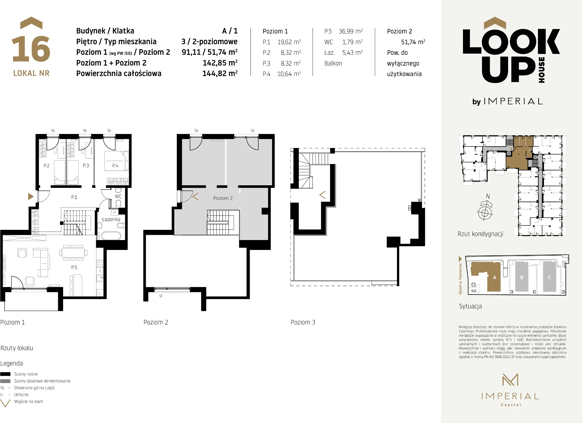 Mieszkanie 142,85 m², piętro 3, oferta nr A16, LOOK UP House, Kraków, Prądnik Biały, ul. Pękowicka