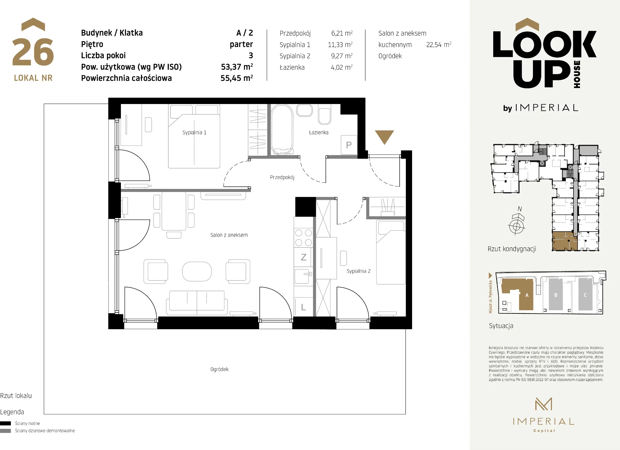 Mieszkanie 53,37 m², parter, oferta nr A26, LOOK UP House, Kraków, Prądnik Biały, ul. Pękowicka