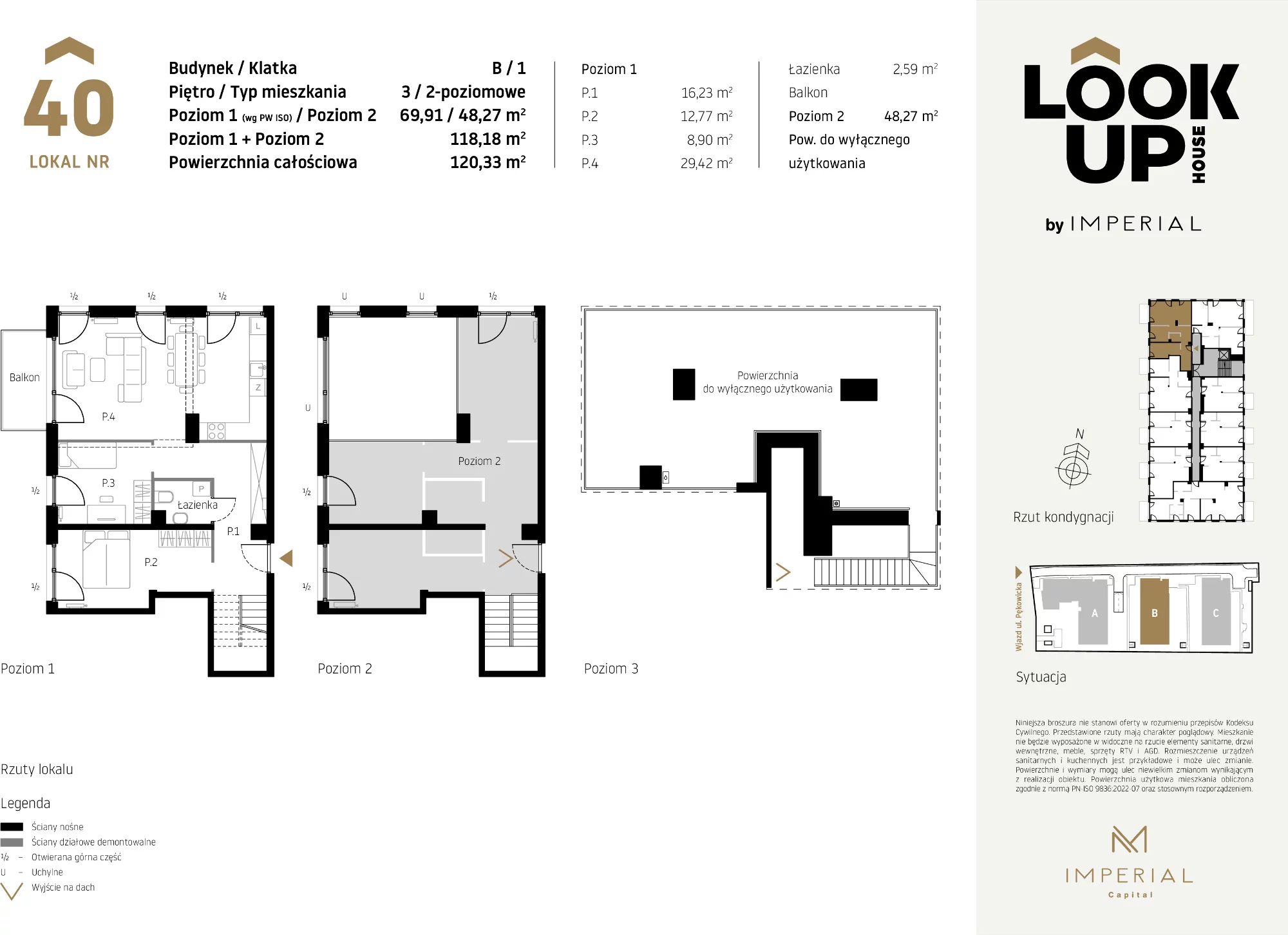 Mieszkanie 118,18 m², piętro 3, oferta nr B40, LOOK UP House, Kraków, Prądnik Biały, ul. Pękowicka