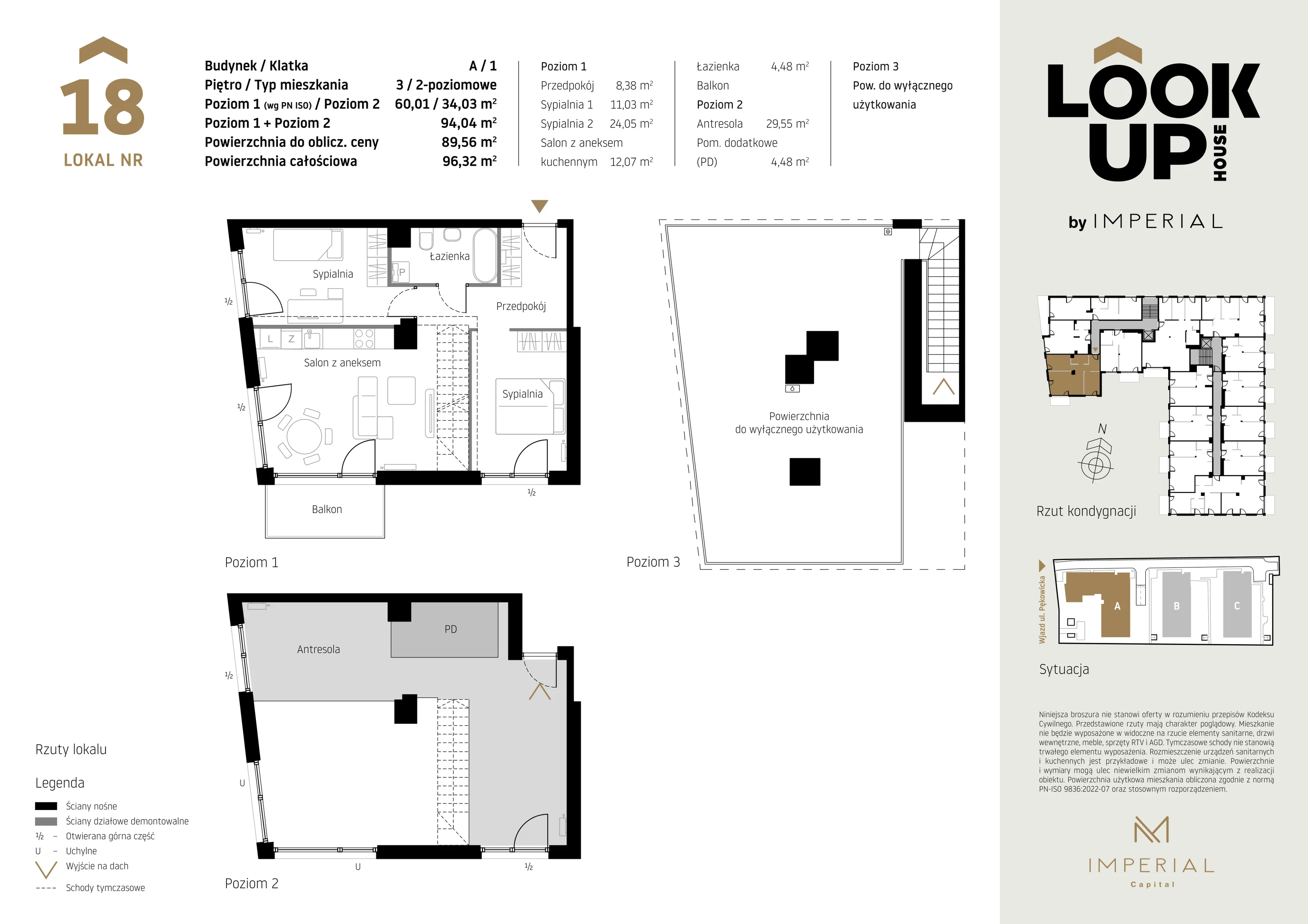 Mieszkanie 94,10 m², piętro 3, oferta nr A18, LOOK UP House, Kraków, Prądnik Biały, ul. Pękowicka