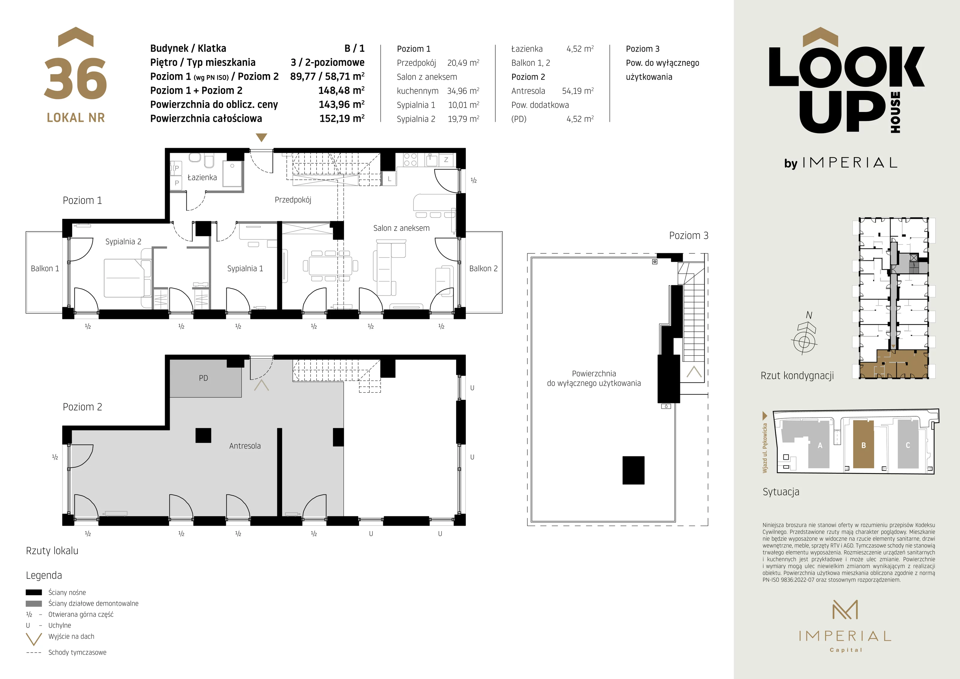 Mieszkanie 148,56 m², piętro 3, oferta nr B36, LOOK UP House, Kraków, Prądnik Biały, ul. Pękowicka