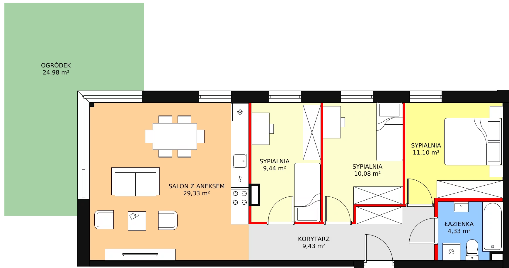 Mieszkanie 73,80 m², parter, oferta nr A2, Stawowa Residence V, Kraków, Prądnik Biały, Bronowice Wielkie, ul. Stawowa