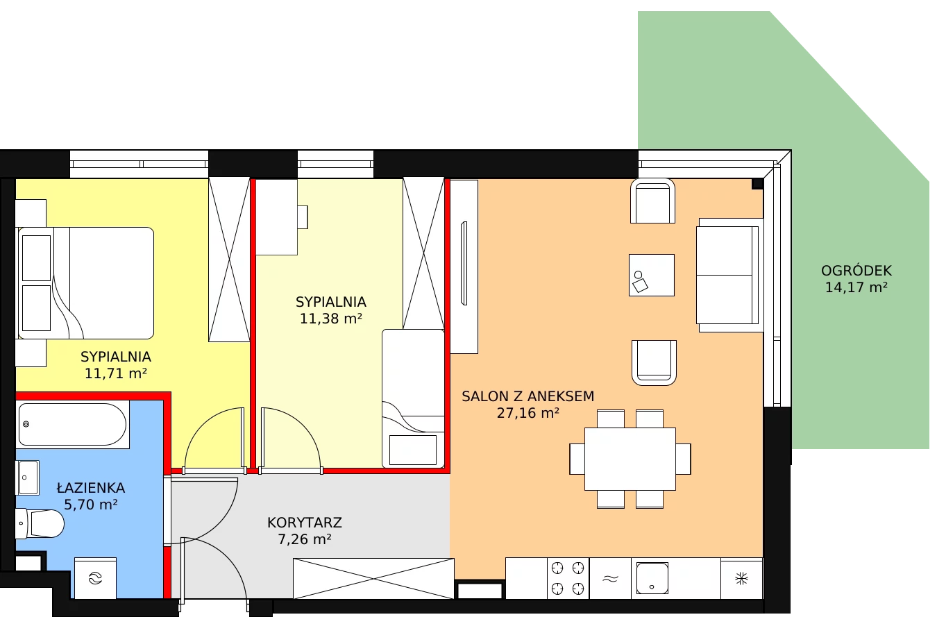 Apartament 63,30 m², parter, oferta nr A5, Stawowa Residence V, Kraków, Prądnik Biały, Bronowice Wielkie, ul. Stawowa