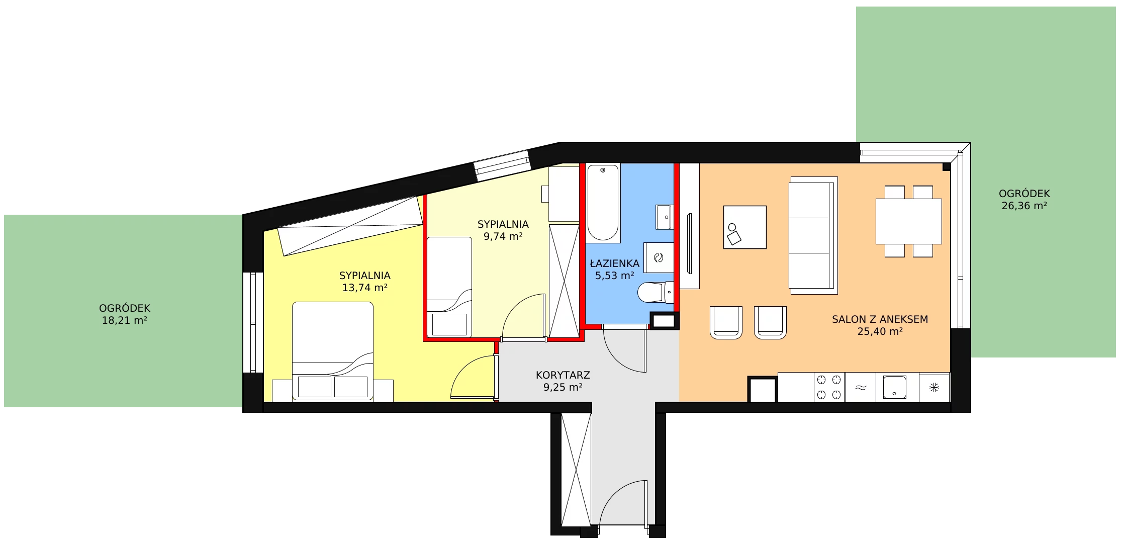 Apartament 63,45 m², parter, oferta nr B22, Stawowa Residence V, Kraków, Prądnik Biały, Bronowice Wielkie, ul. Stawowa