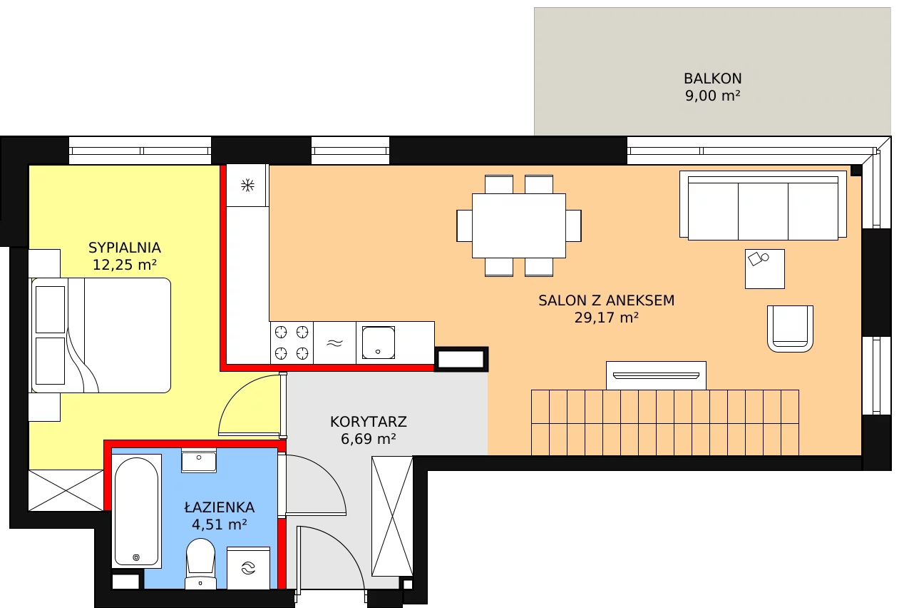 Apartament 55,22 m², piętro 2, oferta nr C44, Stawowa Residence V, Kraków, Prądnik Biały, Bronowice Wielkie, ul. Stawowa