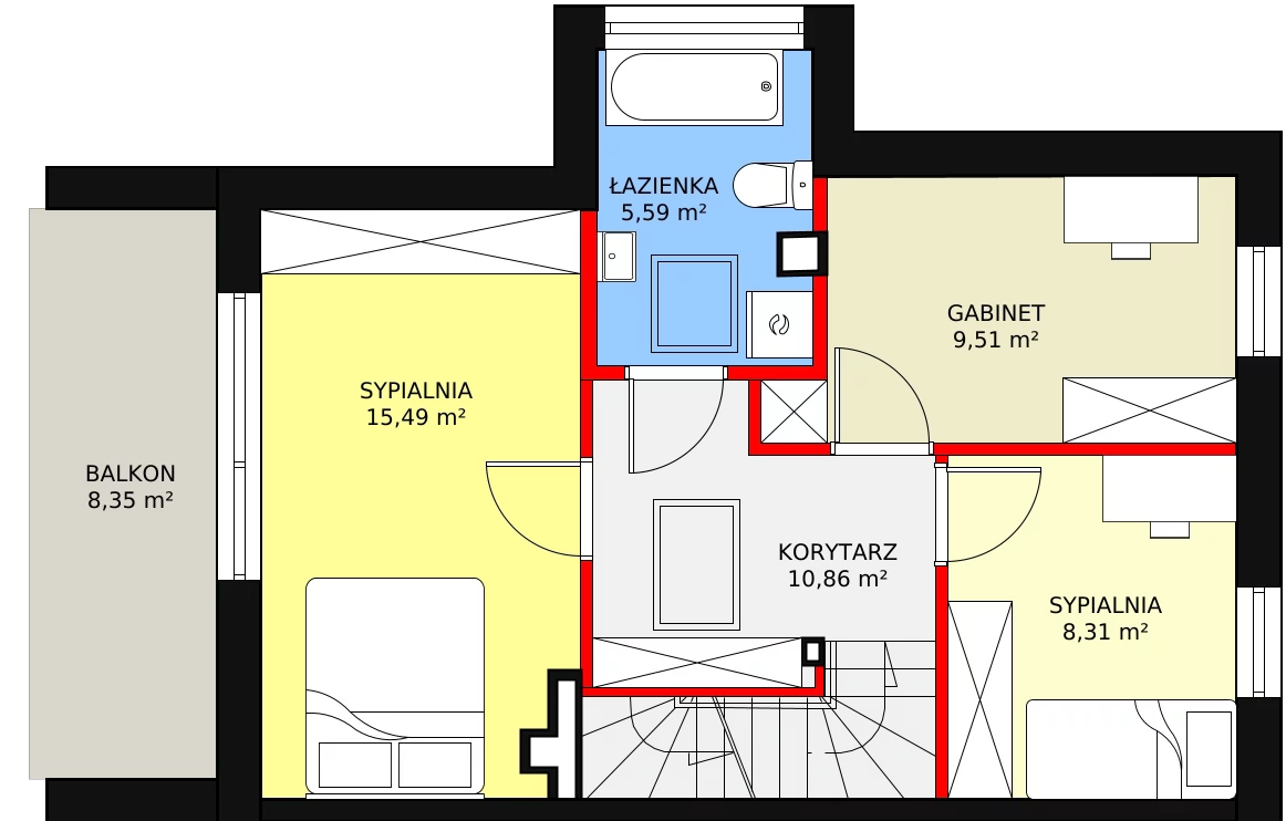 Mieszkanie 98,87 m², piętro 1, oferta nr B10M20, Green Park Villa, Kraków, Bronowice, Bronowice Małe, ul. Truszkowskiego